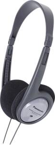 Panasonic RP-HT090E-H gr/si TV-Kopfhörer 5m Kabel,6,3mm Klinkenadapter,faltbar