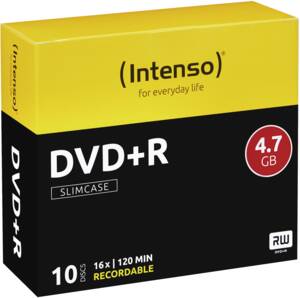 DVD+R 4,7GB,16x, 10er Slimcase DVD-Rohlinge