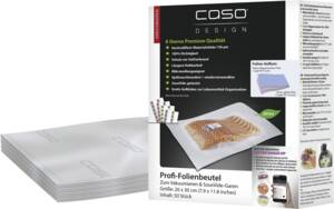 Caso Vakuumierbeutel 1219, 20 x 30 cm, Zubehör für alle handelsüblichen Balken Vakuumierer, 50 Stück