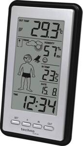 technoline WS 9632 Wetterstation (inklusive Außensender, Wettermännchen zieht sich dem Wetter entsprechend an)