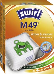Swirl Staubsaugerbeutel M 49 EcoPor Staubsaugerbeutel für Miele, 1 St.
