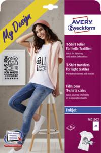 Zweckform MD1002 Textilfolie f. helle Textilien