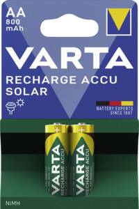 Varta Recharge ACCU Solar AA 800mAh 2er Blister