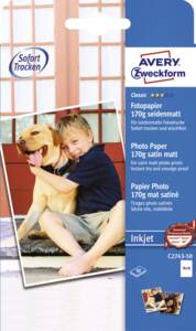 Zweckform C2743-50 Classic Inkj PhotoPapier 10x15 170g 50Bl