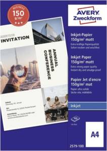 Zweckform 2579-100 Superior Inkjet Papier, matt, A4, 150g, 100 Blatt
