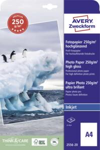 Zweckform 2556-20 Premium Photo Papier, hochglänzend, A4, 250g, 20 Bla