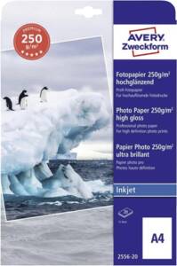 Zweckform 2556-20 Premium Photo Papier, hochglänzend, A4, 250g, 20 Bla