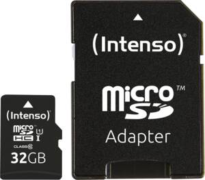 Abbildung: Intenso Micro SD Card 32GB UHS-I inkl. SD Adapter