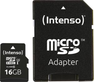 Abbildung: Intenso Micro SD Card 16GB UHS-I Professional SD Adapter