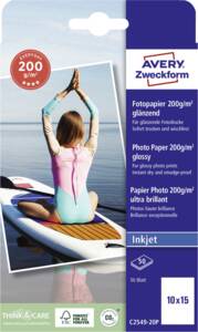 Zweckform C2549-20P Superior Inkjet Fotopapier 10x15 200g 20+20 Blatt