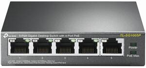 Abbildung: TL-SG1005P Desktop-Swich 4 PoE-Ports