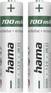 Hama 223525 NiMH-AKKUS/2xAAA/700mAh/MICRO 2 Stück