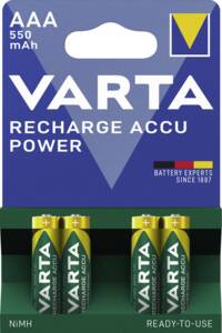 Varta RECHARGE ACCU Power AAA 550mAh Blister 4