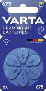 Abbildung: 675 Hörgeräte Batterie 6-er  Blister