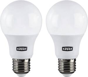 Xavax 112929 A60 LED Ma E27 806lm 8W ww 2 Stück