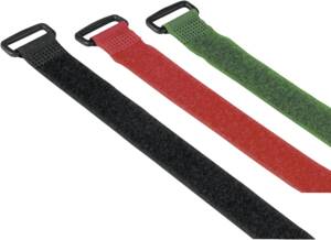 Hama 221006 Klett-Kabelbinder mit Schnalle, 250mm, farbig,9 Stück