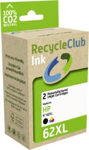 Abbildung: Doublepack 2 HP No. 62XL - black + No. 62XL - colour (C2905A