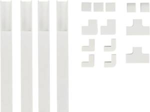 Hama 221017 Kabelkanal-Set, 4 Stück, selbstkleb