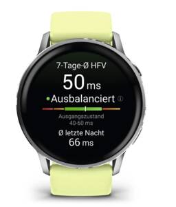 Immagine: Venu 4 - 45 mm Schnellwechsel-Silikon-Armband 22 mm Zitrone