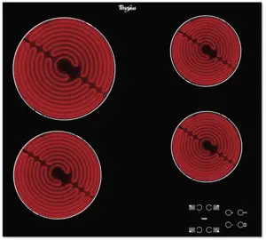 Whirlpool AKT 8090/NE keramische kookplaat