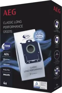 AEG GR201S S-Bag Classic Long Performance Stofzuigerzakken - 4 Stuks