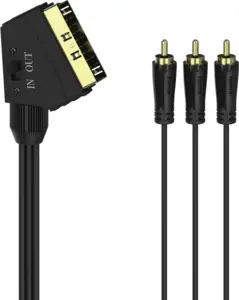 Hama Videokabel Scart-stekker 3 cinch-stekkers 1,5m