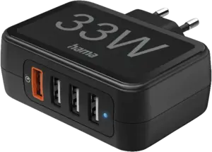 Oplaadstation, 33 watt, 4-voudig (1xQC3.0, 3xUSB-A)