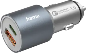 Auto-oplader, USB-C/USB-A, (1x20W PD, 1x18W QC), 38W