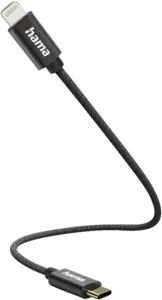 Laad/Synchrokabel,USB-C - Lightning, 0.2m