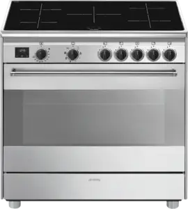 SMEG BG91IX2 Classici Esthetisch Fornuis met Inductie Kookplaat - 90 x 60 cm