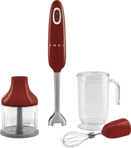 SMEG HBF03RDEU Staafmixer - Rood met Accessoires
