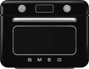SMEG COF01BLEU Vrijstaande Combi Stoomoven 50's Style - Glanzend Zwart 