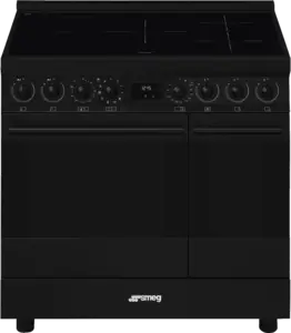 SMEG C92IPN2 Classici Esthetisch Fornuis met Inductie Kookplaat - 90 x 60 cm - Zwart