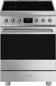 SMEG C6IMXM2 Classici Esthetisch Fornuis met Inductie Kookplaat - 60 x 60 cm - Zilvergrijs