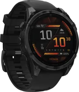 Garmin fenix 8 - 47 mm AMOLED Slate Grey met zwarte siliconen band