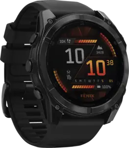 Garmin fenix 8 - 51 mm AMOLED Slate Grey met zwarte siliconen band