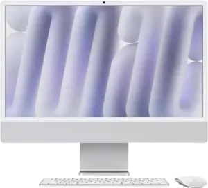 Apple iMac 24" Zilver (2024) M4 chip, 10 CPU/GPU, 24GB/256GB SSD 