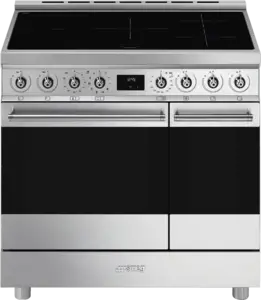 SMEG C92IPX2 Classici Esthetisch Fornuis met Inductiekookplaat - 90 x 60 cm - RVS