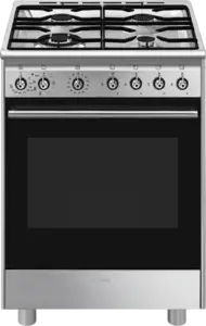 SMEG CX61GMXNLK Classici Esthetisch Fornuis met Gaskookplaat - 60 x 60 cm