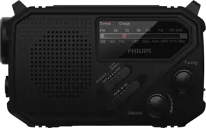 Philips TAR1609 Survival Draagbare Radio + zaklamp en SOS-alarm