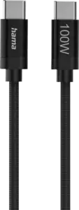 201740 Oplaadkabel Fabric, USB-C - USB-C, 100W, 1,5 m