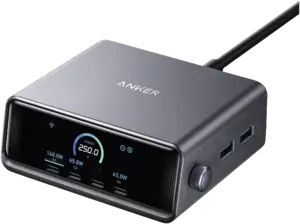 Anker Prime Wall Charger 250W, 4C/2A Zilver