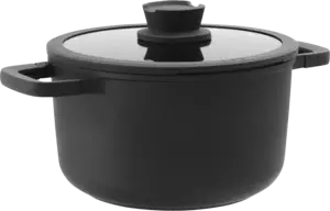 BergHOFF LEO Stone+ Kookpan met Deksel - 24 x 14cm