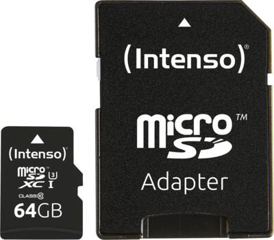 Intenso Micro SD Card 64GB UHS-I Professional SD Adapter