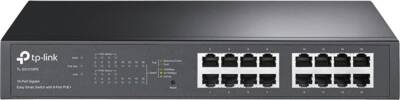 TL-SG1016PE 16-Port Gb Easy Smart Switch with 8-Port PoE+