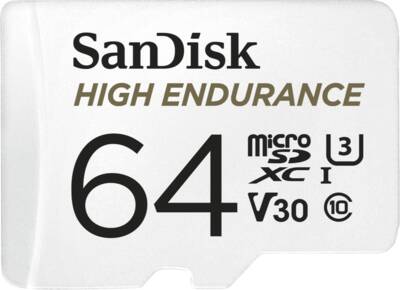 High Endurance 64GB microSDXC Card with Adapter