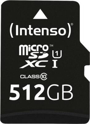Intenso Micro SDXC Karte 512GB UHS-I Premium mit Adapter