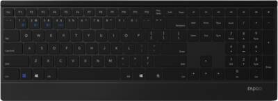 Rapoo Tastatur kabellos Touch E9500M Multi-mode Ultra-Slim