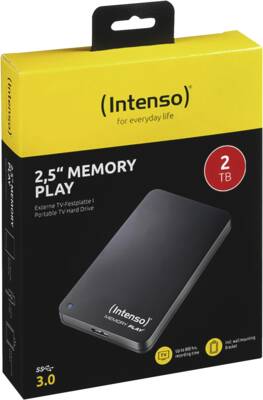 Intenso Festplatte Memory Play 2TB USB 3.0 Schwarz