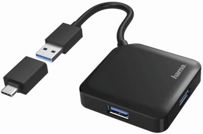 200116 USB-A-Hub, 4 Ports, 5Gbit/s, +USB-C